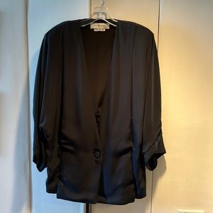 Black Silk Lined Jacket